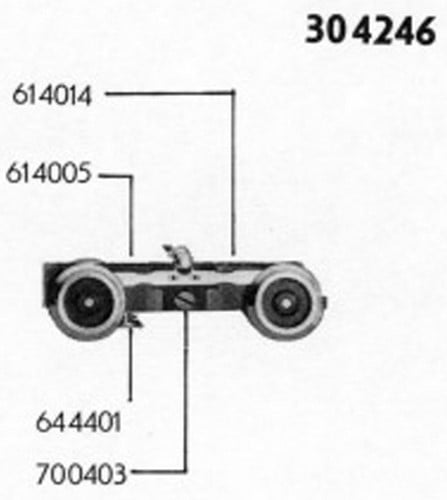 Fleischmann 00304246 - LAUFDREHGESTELL O.RAHMEN