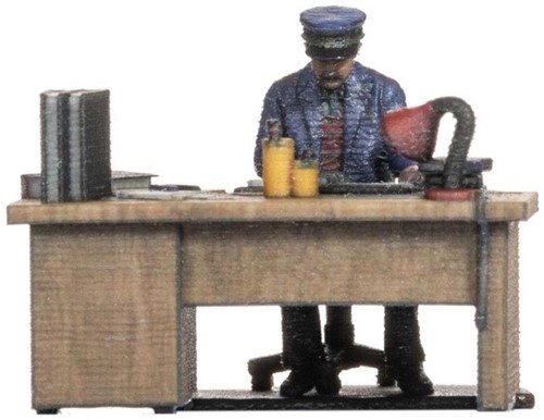Noch 10220 H0 - Spoorwegambtenaar aan zijn bureau (3D Master figuren)