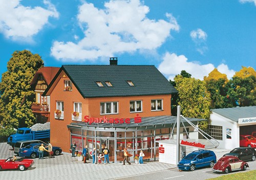 Faller 130480 H0 - SPAARBANK MET DRIVE-IN GOF