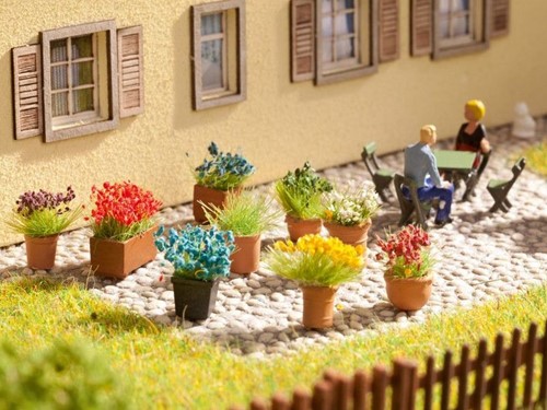 Noch 14031 H0 - Bloemen in bloempotten