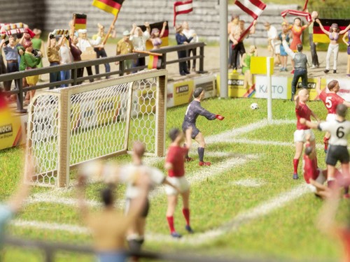 Noch 14399 H0 - Voetbaldoel + Vlaggen EK 2021