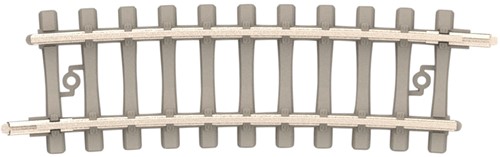 Minitrix 14514 N - Gebogen Rails met betonnen dwarsliggers 362,6 mm
