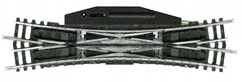 Minitrix 14960 N - Elektromagnetische dubbele Kruiswissel 15°