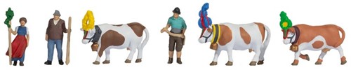 Noch 15720 H0 - Almabtrieb (3 figuren, 3 koeien)