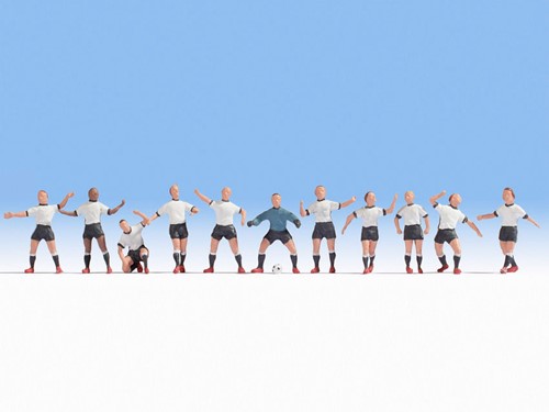 Noch 15965 H0 - Voetbal elftal (wit / zwart)