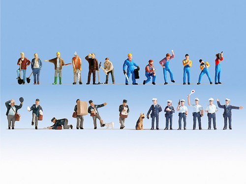Noch 16109 H0 - Figuren-XL-Set Aan het Werk 24 Figuren