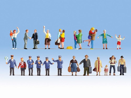 Noch 16121 H0 - Figuren-XL-Set Op het Station 24 Figuren