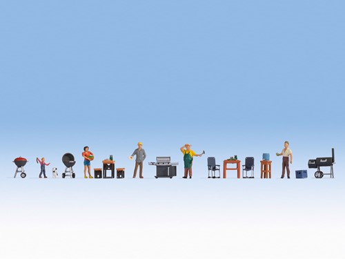 Noch 16200 H0 - BBQ party, figuren themawereld