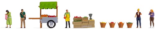 Noch 16226 H0 - Fruitkraam, figuren themawereld