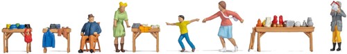 Noch 16281 H0 - Figuren thema set Vlooienmarkt / rommelmarkt