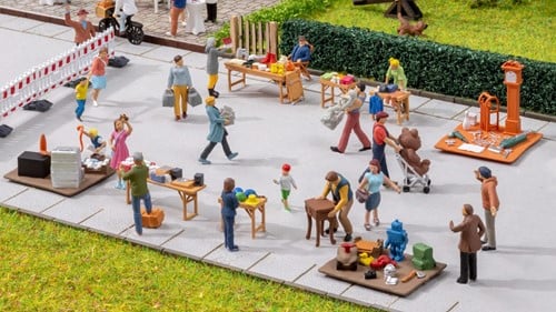 Noch 16282 H0 - Figuren thema set Vlooienmarkt / rommelmarkt