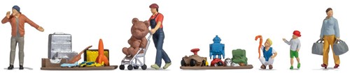 Noch 16282 H0 - Figuren thema set Vlooienmarkt / rommelmarkt