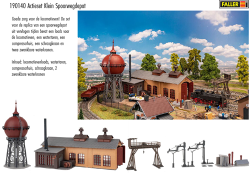 Faller 190140 H0 - ACTIESET KLEIN SPOORWEGDEPOT