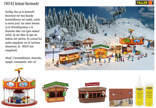 Faller 190143 H0 - ACTIESET KERSTMARKT