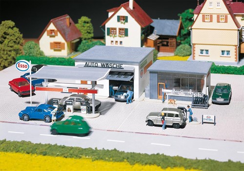 Faller 191843 H0 - Tankstation Met Autowasserij