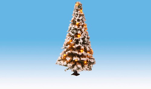 Noch 22120  - Kerstboom, verlicht & besneeuwd