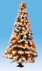 Noch 22120  - Kerstboom, verlicht & besneeuwd
