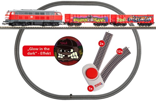 Piko 57032 H0 - Startset Goederentrein DB AG met BR 218, A-Rails met Bedding-3