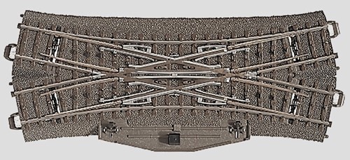 Märklin 24624 H0 - C-Rails Engels Wissel elektrische aandrijving met Lantaarn 188,3mm 24,3graden 1stuks