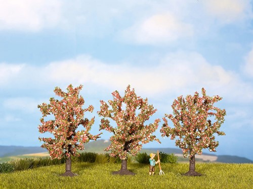Noch 25112  - Fruitbomen, roze bloeiend 3x 8cm
