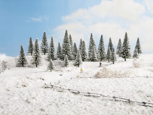 Noch 26828  - Dennen, besneeuwd