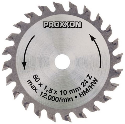 Proxxon 28 734 - Cirkelzaagblad Tungsten Carbide Ø80 mm 24T