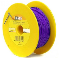 Brawa 3110 H0 - Litze 0,14 mm², 100 m Spule, lila
