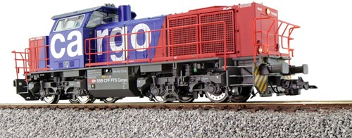 ESU X 31381 H0 - Diesellok, H0, G1000, Am 842 101-8 SBB Cargo, Rot/Blau, Ep V, Vorbildzustand um 2004, Sound, Rangierkupplung, DC/AC