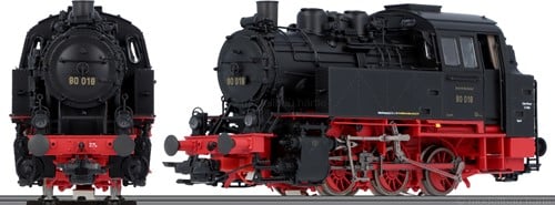 ESU X 31652 H0 - Dampflok, H0, BR80, 80 018 DRG, Schwarz, Ep II, Vorbildzustand um 1936, LokSound, Doppelraucherzeuger, Rangierkupplung, DC/AC-2