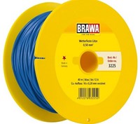 Brawa 3225 H0 - Litze 0,50 mm², 40 m Spule, blau