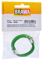 Brawa 32403 H0 - Decoderlitze 0,05 mm², 10 m Ring, grün
