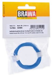 Brawa 32405 H0 - Decoderlitze 0,05 mm², 10 m Ring, blau