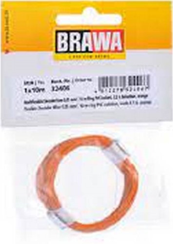 Brawa 32406 H0 - Decoderlitze 0,05 mm², 10 m Ring, orange