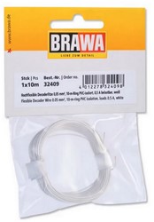Brawa 32409 H0 - Decoderlitze 0,05 mm², 10 m Ring, weiss
