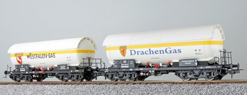 ESU X 36536 H0 - Gas-Kesselwagen Set H0, ZAG 620, Westfalengas + Drachengas, DB