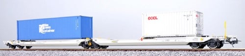 ESU X 36554 H0 - Taschenwagen, H0, Sdggmrs, NL-RN, Container OOLU + CBHU