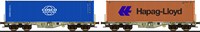 ESU 36610 H0 - Containerdraagwagen Costco + Hapag-Lloyd H0 Sgmmns D-AAEC Ep. VI DC