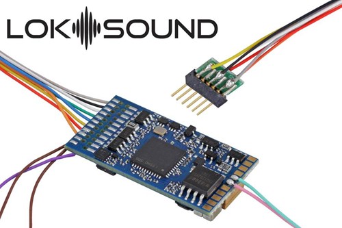 ESU 58416  - LokSound 5 DCC/MM/SX/M4 "Leerdecoder", 6-pin NEM651, Retail, mit Lautsprecher 11x15mm, Spurweite: 0, H0