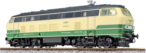 ESU X 31008 H0 - Diesellok, H0, BR 218, 218 396 Brohltalbahn, beige/grün, Ep VI, Vorbildzustand um 2018, Sound+Rauch, DC/AC