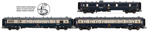 Rivarossi HR4391 H0 - CIWL, 3-unit pack "Edelweiss Pullman Express", set 2/2 (DD3, VPC Fleche d'Or + VP Étoile du Nord), ep. II