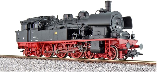 ESU X 31184 H0 - Dampflok, H0, T18, 78 395 DR, Schwarz, Ep III, Vorbildzustand um 1967, LokSound, Doppelraucherzeuger, Rangierkupplung, DC/AC