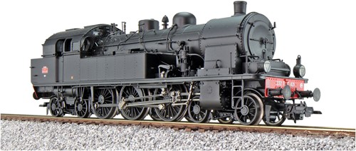 ESU X 31186 H0 - Dampflok, H0, T18, 232 TC 421 SNCF, Schwarz, Ep III, Vorbildzustand um 1950, LokSound, Doppelraucherzeuger, Rangierkupplung, DC/AC