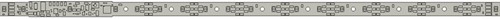 ESU 50719  - Innenbeleuchtungs-Set mit Decoder, Einstiegs- und Schlusslicht, 264mm, teilbar, PowerPack Option, 13 LED, felb, Spurweite: N, TT, H0