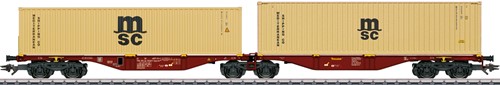 Märklin 47816 H0 - Dubbele Containerdraagwagen Sggrss 80