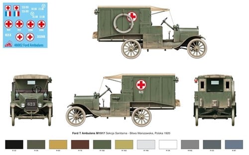 RPM 48002 - Ford T Ambulans M1917 1:48-2