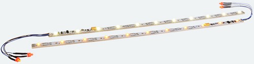 ESU 50708  - Innenbeleuchtungs-Set mit Decoder + Schlusslicht, 255mm, teilbar, PowerPack Option, 11 LED, warm white, Spurweite: N, TT, H0