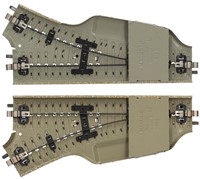 Märklin 5221/5202 H0 - M-Rails Elektrische Wisselpaar L/R 180 mm 30gr Grote Hendel-2