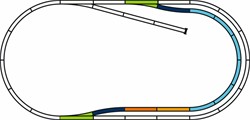 Piko 55321 H0 - Rails met Bedding Rails Set C