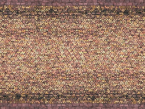 Noch 56605 H0 - Stenen muur / straat, baksteen, bont, 3D karton