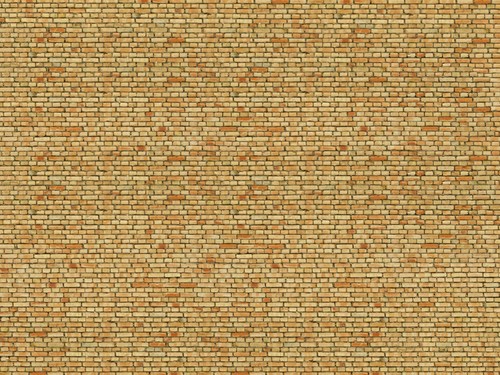 Noch 56613 H0 - Stenen muur / straat, klinkers geel, 3D karton
